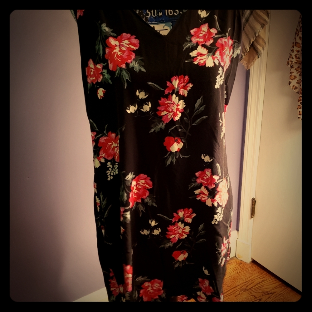 Floral dress with pink flowers